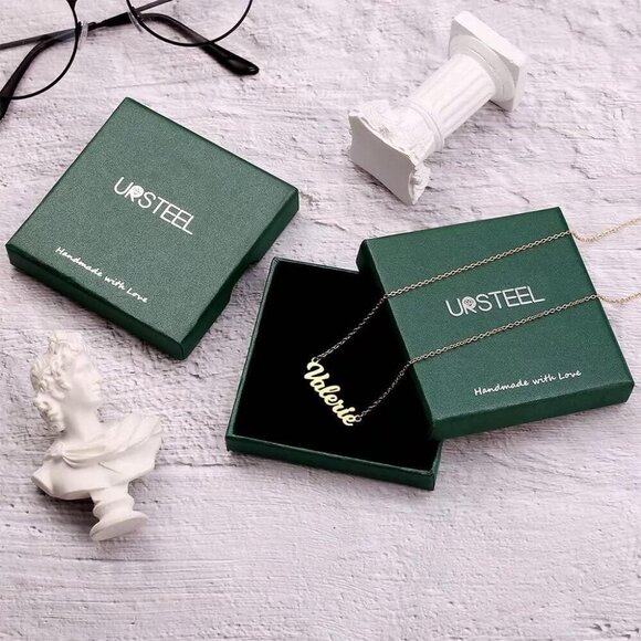 Custom Name Necklace Personalized, 14K Gold Plated Personalized Name Necklace Da - Picture 7 of 7